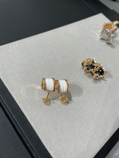 [Echo ]ZERO 1 PINK GOLD CERAMIC EARRINGS