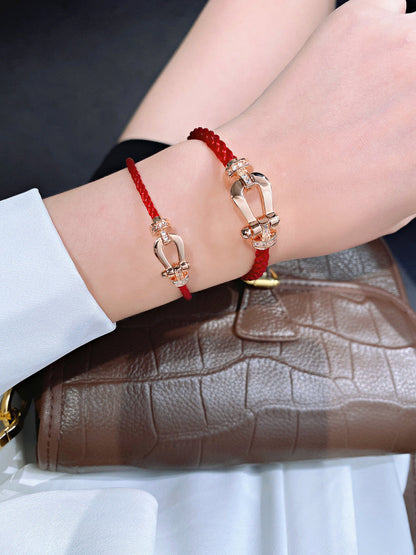 [Echo ]FORCE 10 HALF DIAMOND PINK GOLD RED CORDERI LARGE AND MEDIUM MODEL