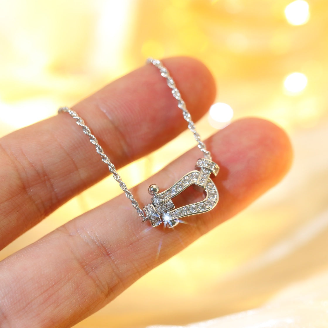 [Echo ]FORCE 10 DIAMOND SILVER NECKLACE MINI MODEL
