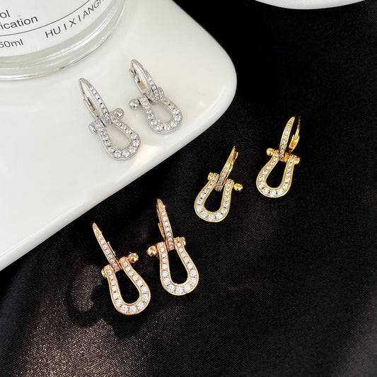 [Echo ]FORCE 10 FULL DIAMOND DROP EARRINGS MEDIUM MODEL