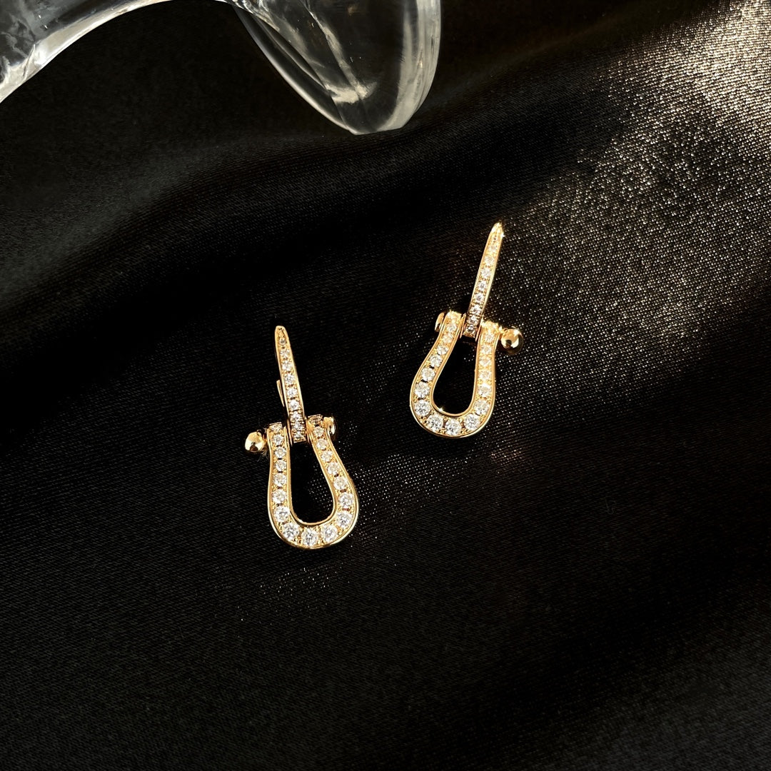 [Echo ]FORCE 10 FULL DIAMOND DROP EARRINGS MEDIUM MODEL