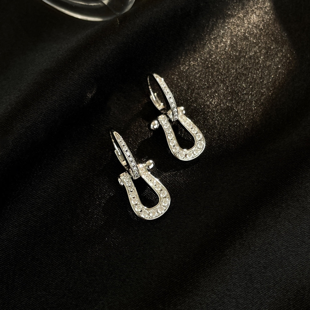 [Echo ]FORCE 10 FULL DIAMOND DROP EARRINGS MEDIUM MODEL