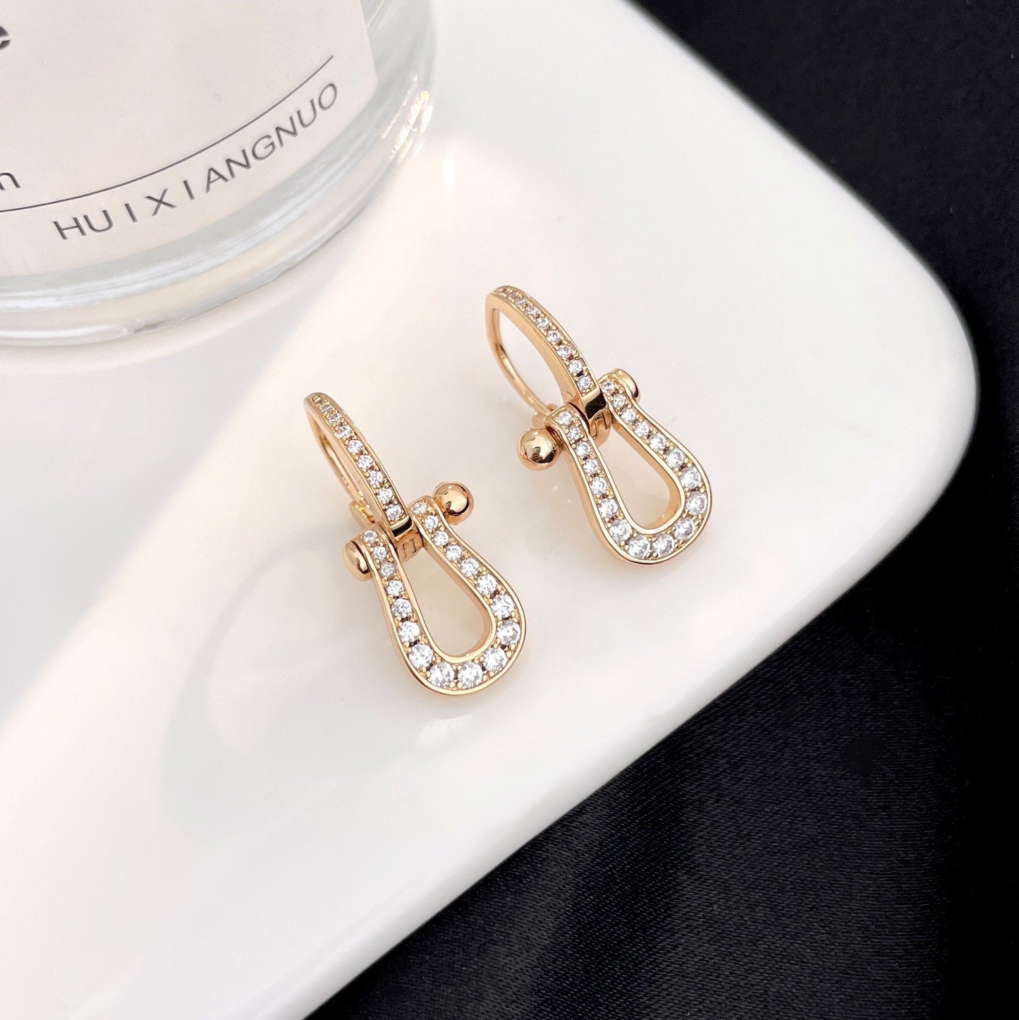 [Echo ]FORCE 10 FULL DIAMOND DROP EARRINGS MEDIUM MODEL