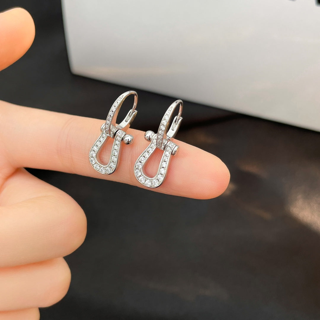 [Echo ]FORCE 10 FULL DIAMOND DROP EARRINGS MEDIUM MODEL