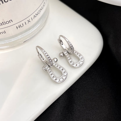 [Echo ]FORCE 10 FULL DIAMOND DROP EARRINGS MEDIUM MODEL
