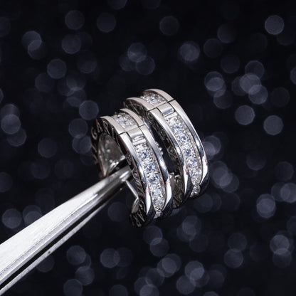 [Echo ]ZERO 1 MINI SILVER DIAMOND EARRINGS