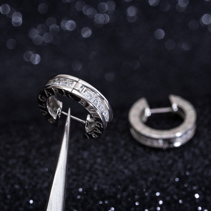 [Echo ]ZERO 1 MINI SILVER DIAMOND EARRINGS