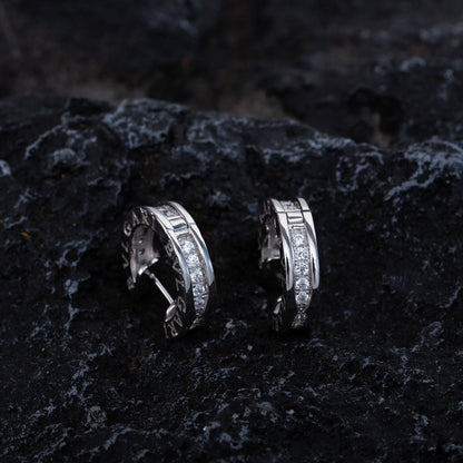 [Echo ]ZERO 1 MINI SILVER DIAMOND EARRINGS