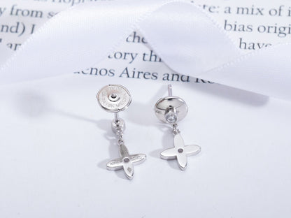 [Echo ]VIDYLLE SILVER DIAMOND MINI DROP EARRINGS