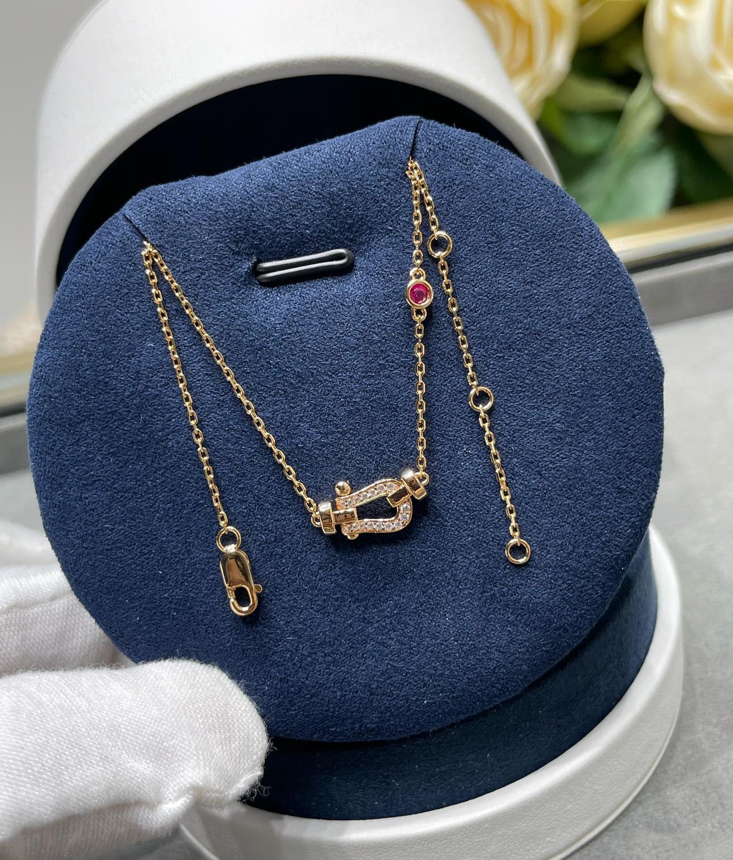 [Echo ]FORCE 10 DIAMOND PINK GOLD NECKLACE