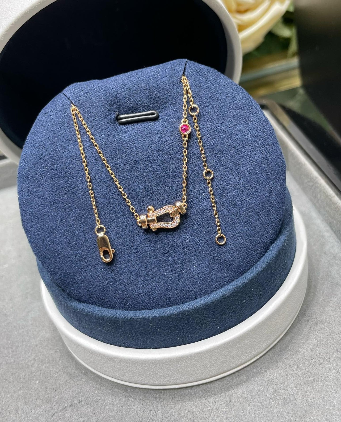 [Echo ]FORCE 10 DIAMOND PINK GOLD NECKLACE