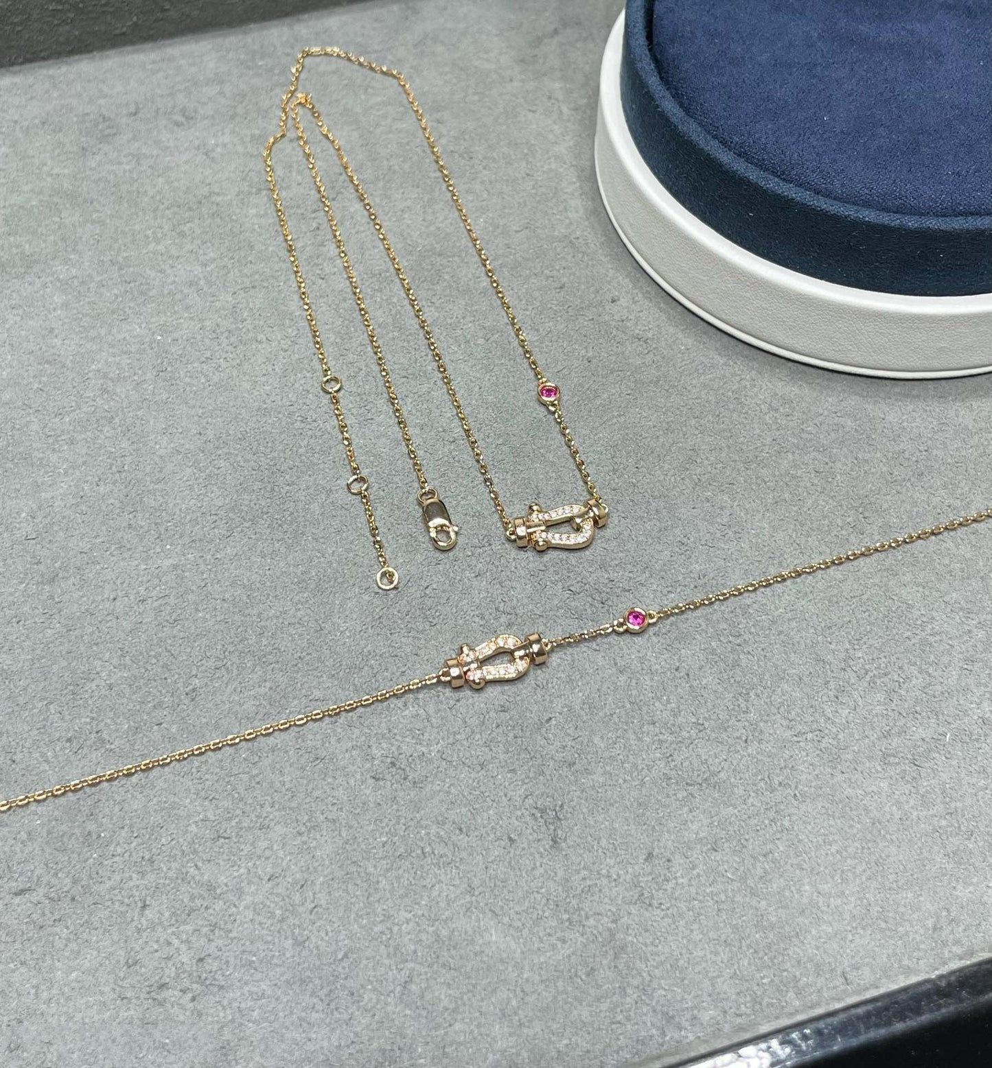 [Echo ]FORCE 10 DIAMOND PINK GOLD NECKLACE