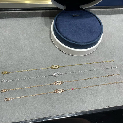[Echo ]FORCE 10 DIAMOND CHAIN LINK PINK GOLD BRACELET