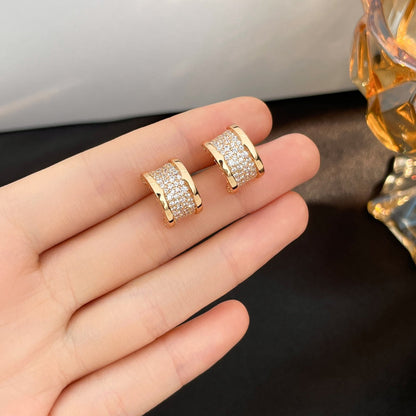 [Echo ]ZERO 1 DIAMOND PAVED EARRINGS