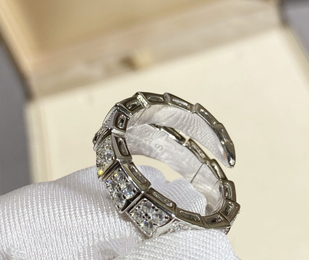 [Echo ]SERPENTI RING SILVER DIAMOND PAVED