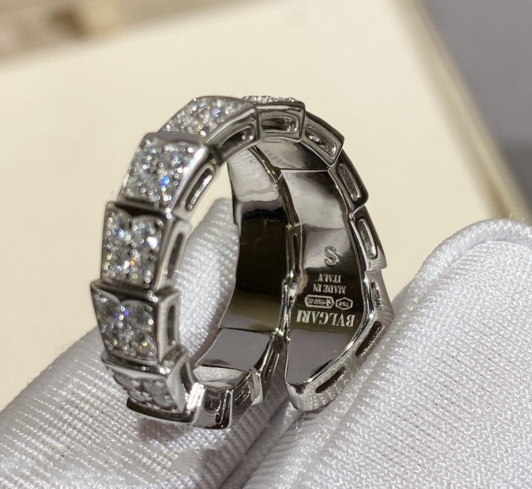 [Echo ]SERPENTI RING SILVER DIAMOND PAVED