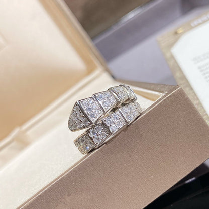 [Echo ]SERPENTI RING SILVER DIAMOND PAVED