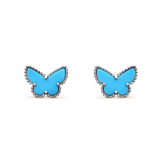 [Echo ]BUTTERFLY TURQUOISE EARRINGS SILVER