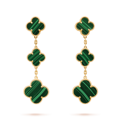 [Echo ]CLOVER MALACHITE 3 MOTIFS GOLD