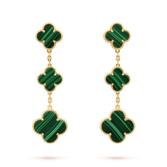[Echo ]CLOVER MALACHITE 3 MOTIFS GOLD