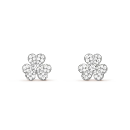 [Echo ]CLOVER COMOS DIAMOND EARRINGS SILVER