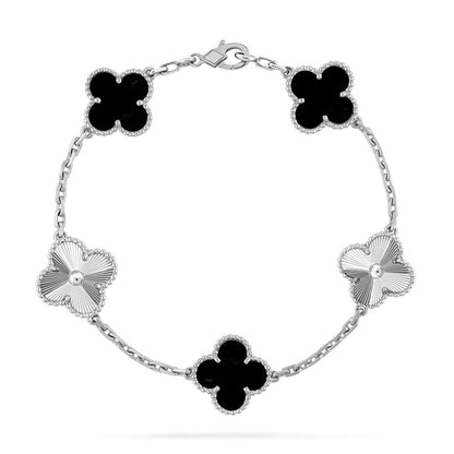 [ECHO ] CLOVER 5 MOTIF ONYXS BRACELET COLLECTION