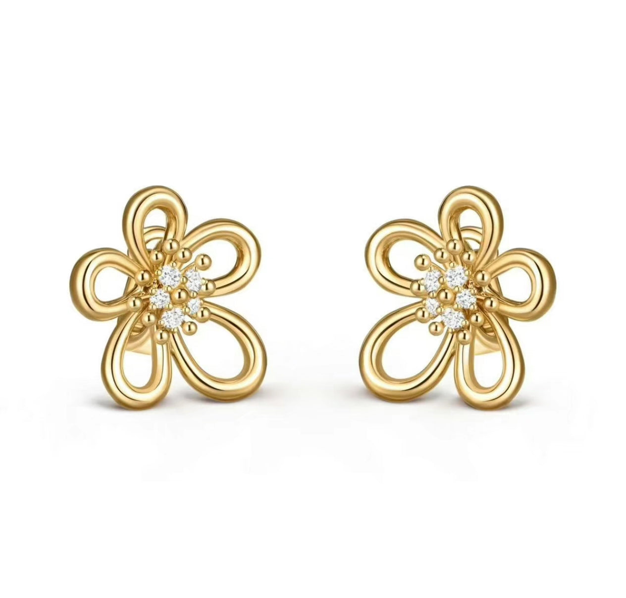 [ECHO ]NEW FLOWERLACE'S  SUNFLOWER STUD EARRINGS