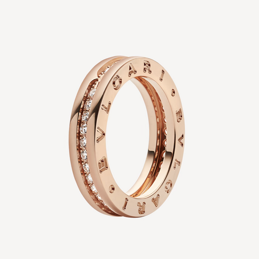 [Echo ]ZERO 1 ONE-BAND PAVED DIAMONDS ON THE SPIRAL RING