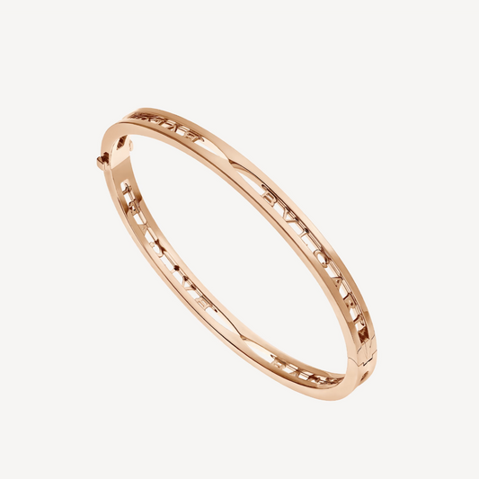 [Echo ]ZERO 1 SPIRAL LOGO PINK GOLD BRACELET