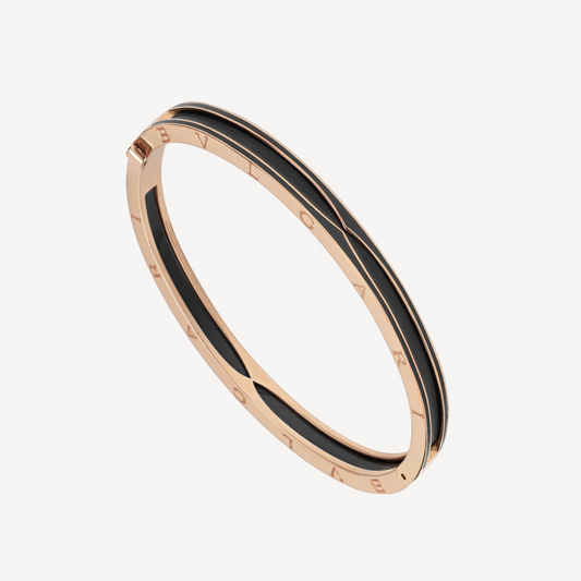 [Echo ]ZERO 1 PINK GOLD WITH MATTE BLACK CERAMIC BRACELET