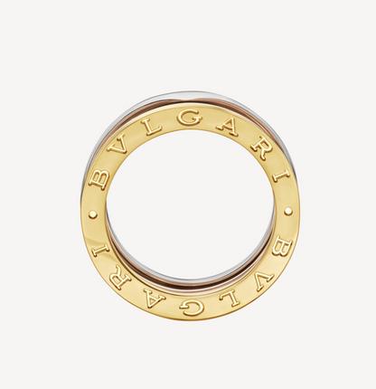 [Echo ]ZERO 1 THREE-BAND ROSE WHITE AND YELLOW RING