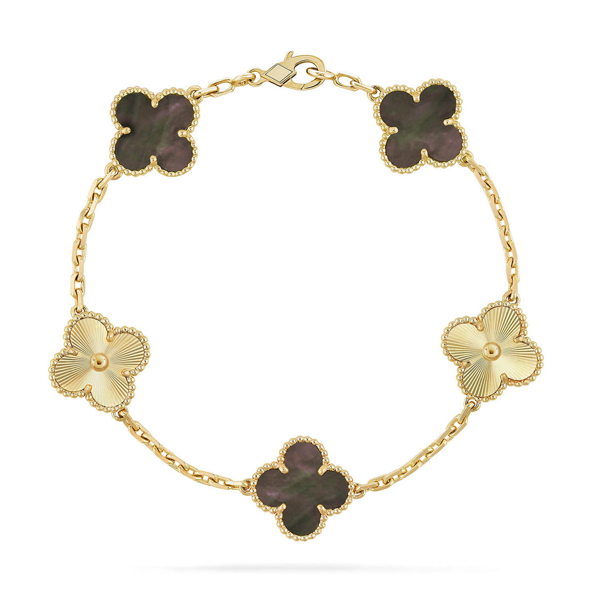 [ECHO ] CLOVER 5 MOTIF GRAY MOP BRACELET COLLECTION