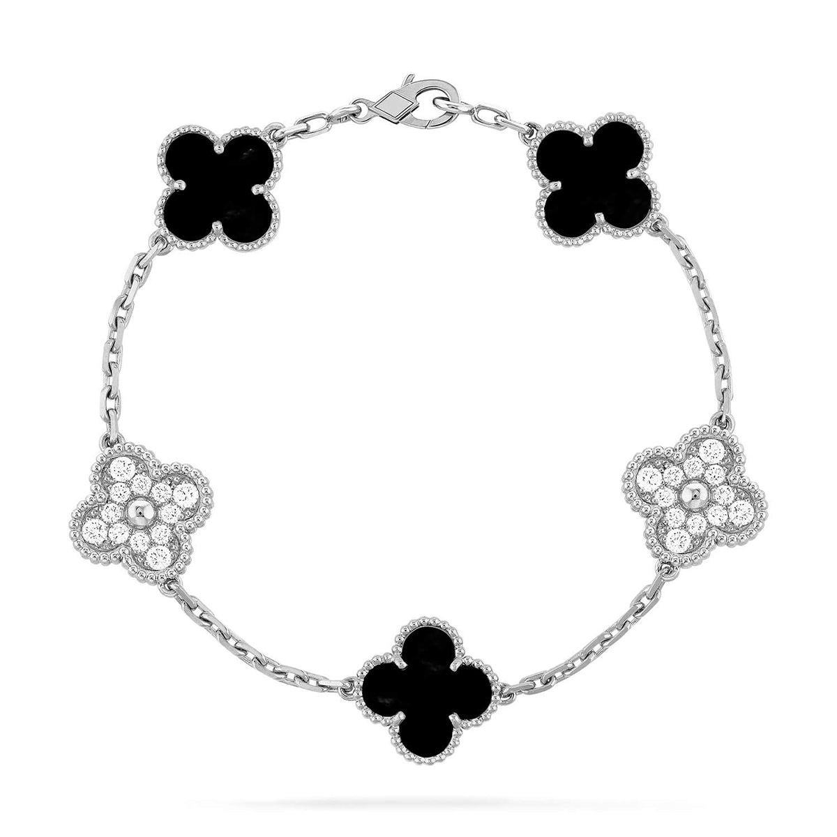 [ECHO ] CLOVER 5 MOTIF ONYXS BRACELET COLLECTION