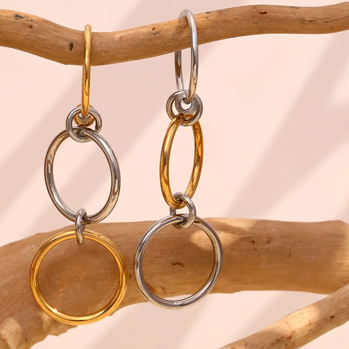 [Echo Fine]Gabriela Two-Tone Ring Stack