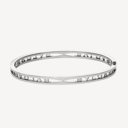 [Echo ]ZERO 1 SPIRAL LOGO SILVER BRACELET