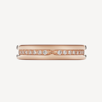 [Echo ]ZERO 1 ONE-BAND PAVED DIAMONDS ON THE SPIRAL RING