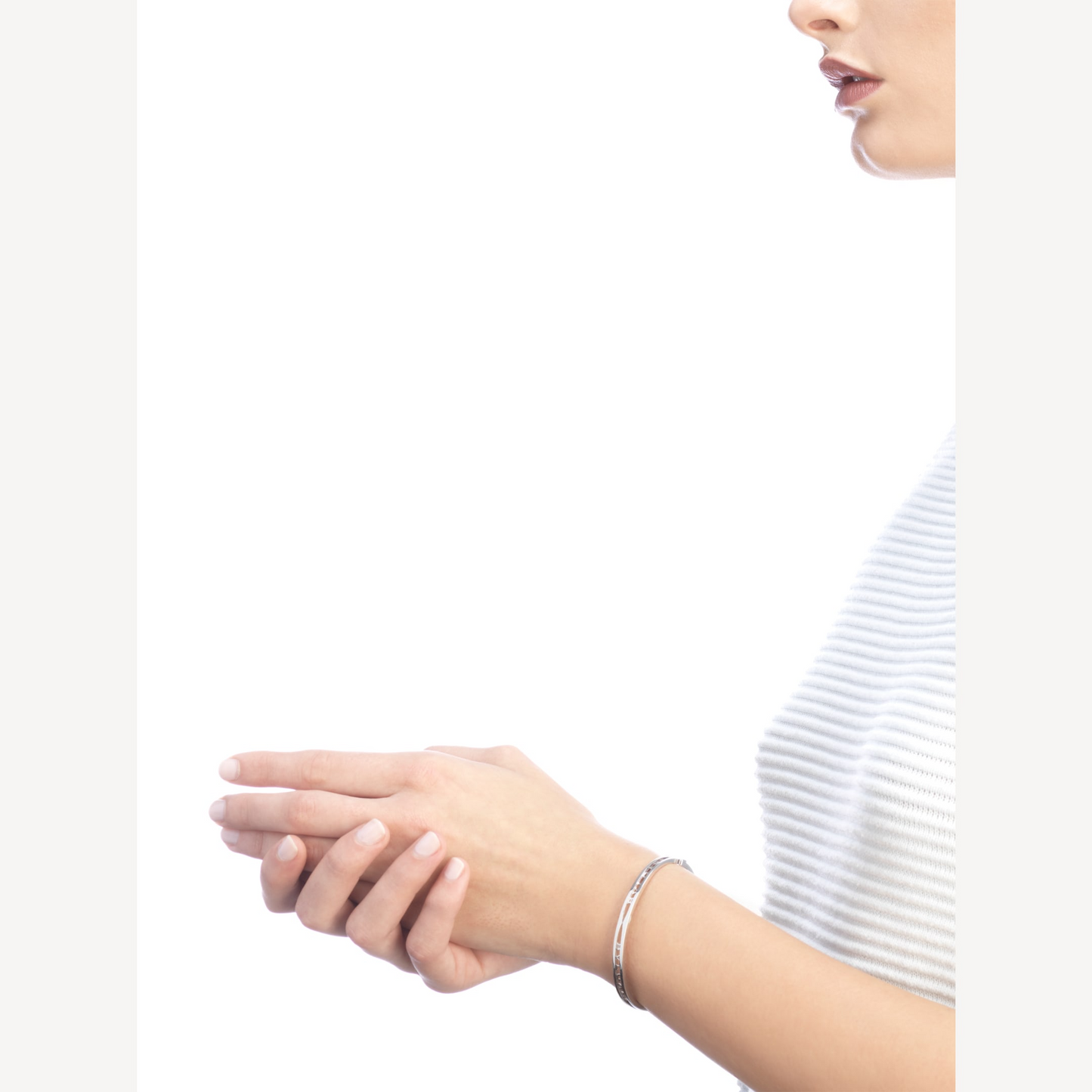 [Echo ]ZERO 1 SPIRAL LOGO SILVER BRACELET