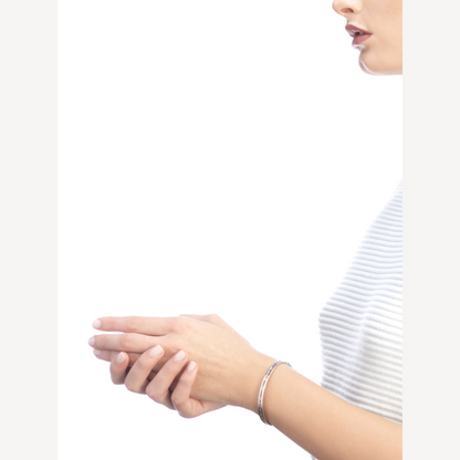 [Echo ]ZERO 1 SPIRAL LOGO SILVER BRACELET