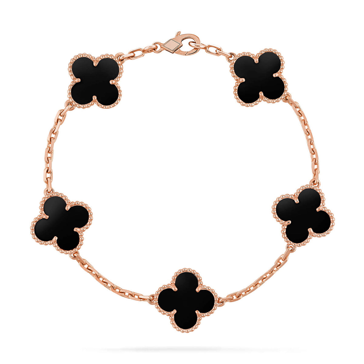 [ECHO ] CLOVER 5 MOTIF ONYXS BRACELET COLLECTION