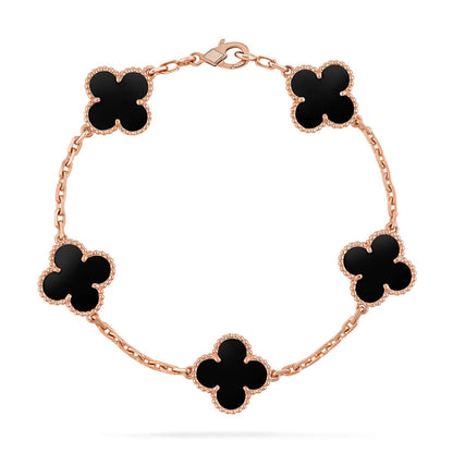 [ECHO ] CLOVER 5 MOTIF ONYXS BRACELET COLLECTION