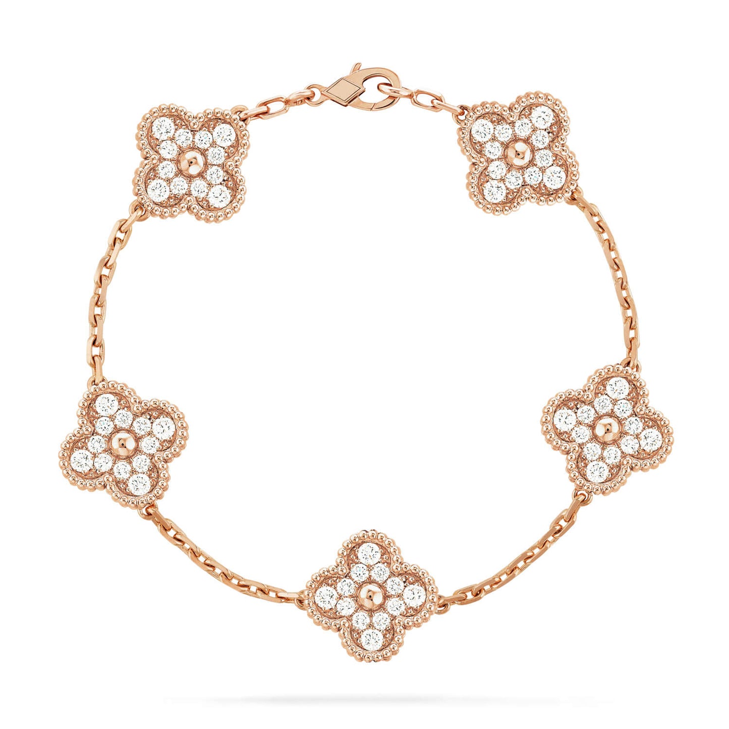 [ECHO ] CLOVER 5 MOTIF FULL DIAMOND BRACELET COLLECTION