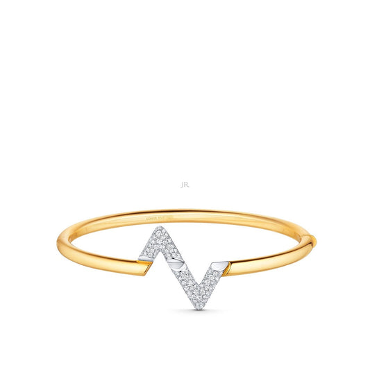 [Echo ]VOLTE UPSITE DOWN GOLD DIAMOND BRACELET