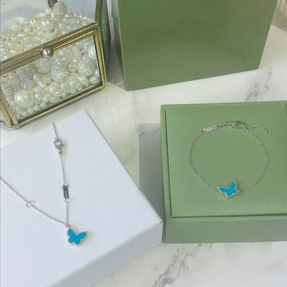 [Echo ]BUTTERFLY TURQUOISE BUTTERFLY BRACELET SILVER