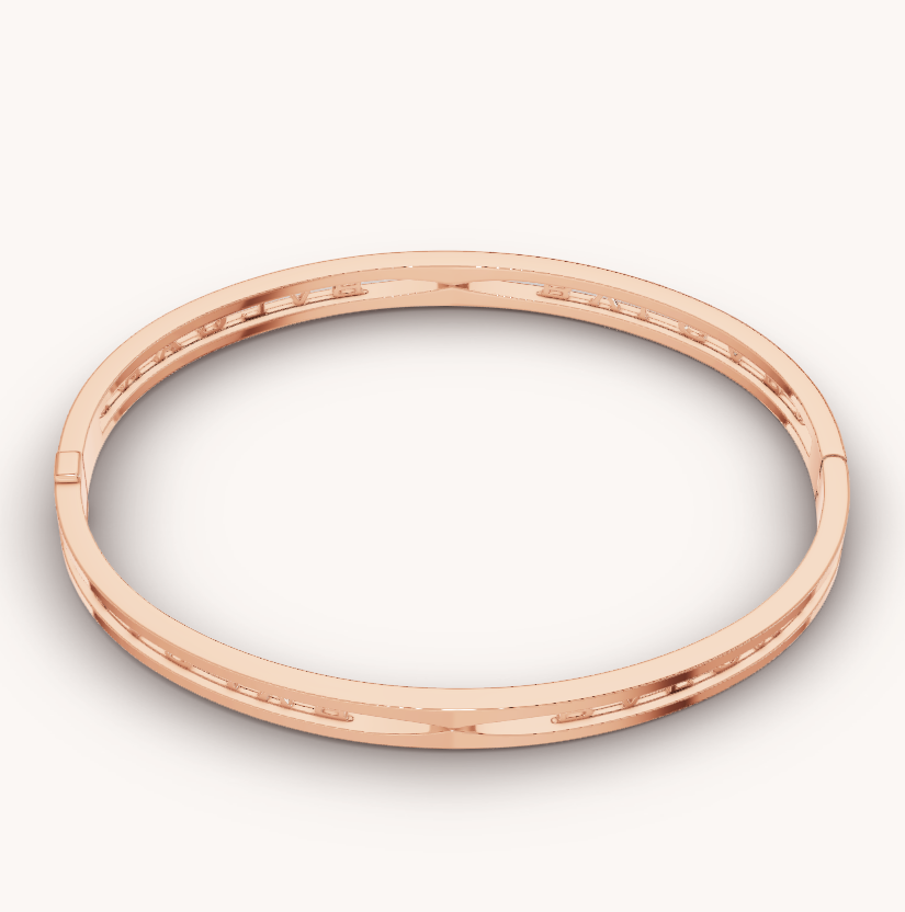[Echo ]ZERO 1 SPIRAL LOGO PINK GOLD BRACELET