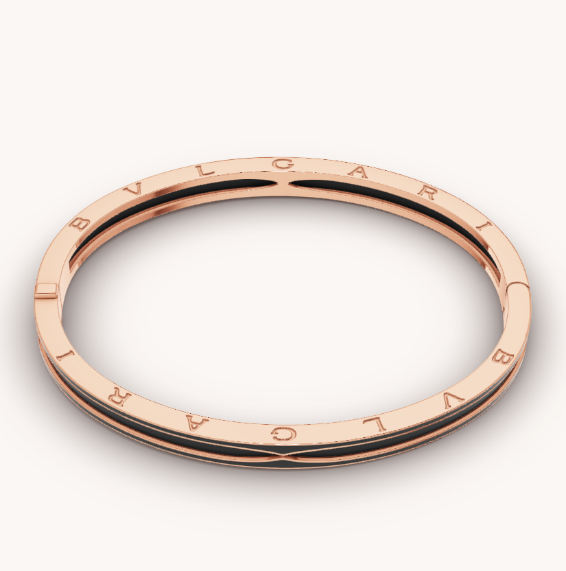 [Echo ]ZERO 1 PINK GOLD WITH MATTE BLACK CERAMIC BRACELET