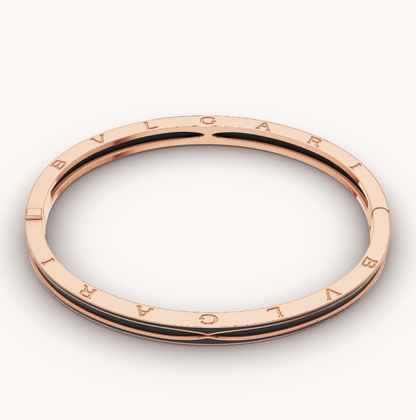 [Echo ]ZERO 1 PINK GOLD WITH MATTE BLACK CERAMIC BRACELET