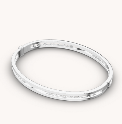 [Echo ]ZERO 1 SPIRAL LOGO SILVER BRACELET