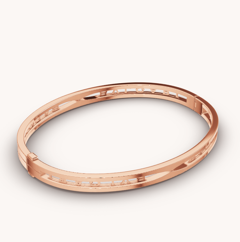 [Echo ]ZERO 1 SPIRAL LOGO PINK GOLD BRACELET