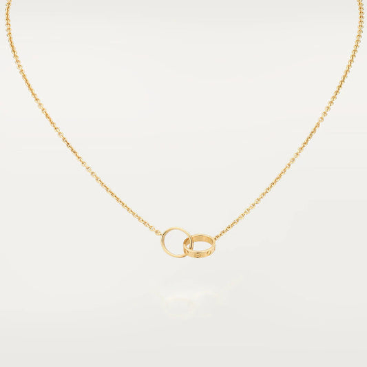 [Echo ]LOVE NECKLACE DOUBLE RING GOLD