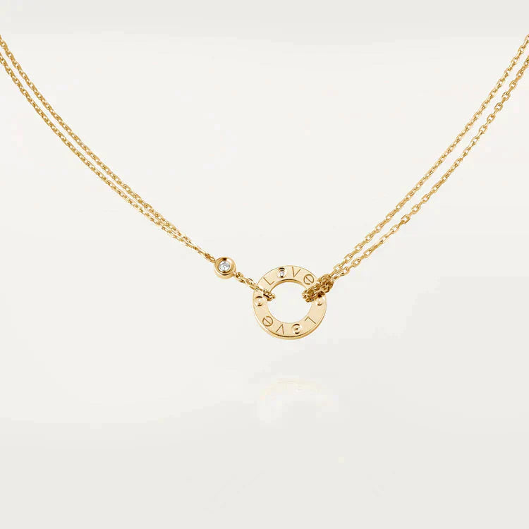 [Echo ]LOVE NECKLACE 16MM 2 DIAMONDS